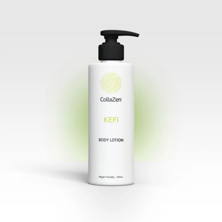 CollaZen KEFI Body Lotion 200ml with coconut, vanilla and caramel fragrance