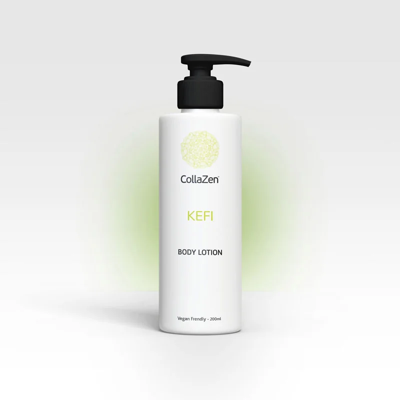 CollaZen KEFI Body Lotion 200ml with coconut, vanilla and caramel fragrance
